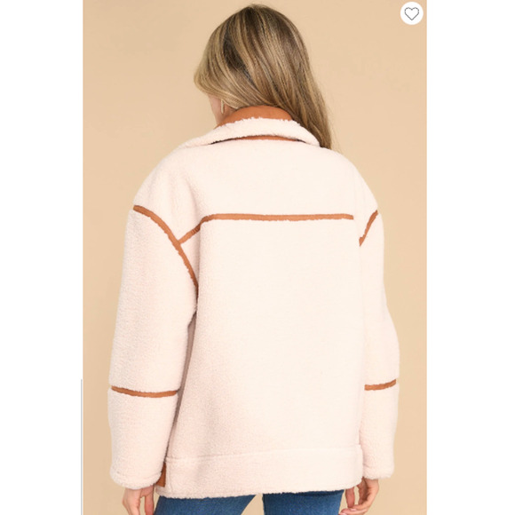 Blank NYC Dbl Breasted Oversize Faux Sherpa Teddy Bear Jacket Size: L - Picture 15 of 16